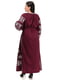 Вишукана льняна сукня-вишиванка “Мрія” бордового кольору | 6770132 | фото 3