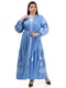 Вишукана льняна сукня-вишиванка “Мрія” блакитного кольору | 6770133