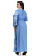 Вишукана льняна сукня-вишиванка “Мрія” блакитного кольору | 6770133 | фото 3
