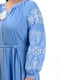 Вишукана льняна сукня-вишиванка “Мрія” блакитного кольору | 6770133 | фото 6