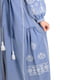 Вишукана льняна сукня-вишиванка “Мрія” джинсового кольору | 6770136 | фото 4