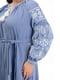 Вишукана льняна сукня-вишиванка “Мрія” джинсового кольору | 6770136 | фото 5