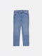 Синие джинсы прямого кроя на средней посадке | 6683496 | фото 4