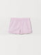 Рожеві піжамні шорти в принт з рюшами | 6697595 | фото 2