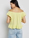 Жовта блуза з тканини-жатка | 6774125 | фото 2