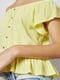 Жовта блуза з тканини-жатка | 6774125 | фото 3