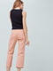 Розовые укороченные брюки на низкой посадке | 6774142 | фото 2