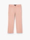 Розовые укороченные брюки на низкой посадке | 6774142 | фото 3