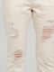 Бежеві штани-капрі з розрізами та потертостями | 6774214 | фото 4