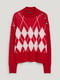 Червоний светр із принтом ромби | 6774265 | фото 3