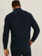 Темно-синий свитер с молнией на воротнике | 6774282 | фото 2