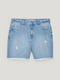 Шорты джинсовые из темно-голубого денима | 6774300 | фото 3