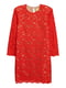 Коротка мереживна сукня червоного кольору | 6017601