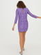 Коротка мереживна сукня фіолетового кольору | 6774436 | фото 2