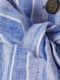 Льняна блакитна спідниця у смужку | 6774446 | фото 2