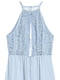 Голубое платье-макси с открытыми плечами | 6774587 | фото 2