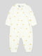 Белый пижамный человечек в принт-солнца | 6774643