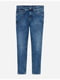 Сині звужені джинси з вареним ефектом | 6774705 | фото 4