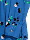 Синее принтованное платье с ассиметричным подолом | 6774717 | фото 3