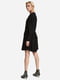 Черное платье с ассиметричной двухъярусной юбкой | 6774719 | фото 2