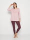 Свободный пижамный лонгслив розового цвета | 6775037 | фото 2