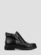 Кожаные черные ботинки на фетровой подкладке | 6775071 | фото 7
