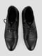 Кожаные черные ботинки на шнуровке | 6775081 | фото 6
