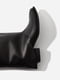 Шкіряні чоботи чорного кольору з імітацією штанів | 6775171 | фото 4