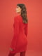 Червона сукня-міні силуетного крою з написом “Обійми” | 6775182 | фото 5