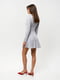 Сіра сукня-міні з принтом “Self Love” та відкладним комірцем | 6775229 | фото 6