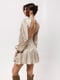 Шифонова сукня-міні молочного кольору в квітковий принт | 6775241 | фото 4