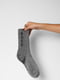 Шкарпетки сірого кольору з принтом “BUSY” | 6775270