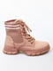 Рожеві черевики на шнурівці | 6776020 | фото 2