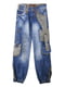 Сині джинси широкого крою з оригінальними кишенями | 6776031 | фото 2