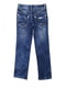 Сині джинси прямого крою з потертостями | 6776077 | фото 2