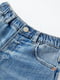 Блакитні джинси-балони з регульованим поясом | 6776096 | фото 3