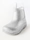 Срібні гумові черевики з еластичними бічними вставками | 6776111 | фото 3