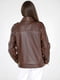 Шкіряна куртка косуха темно-коричнева | 6777824 | фото 2