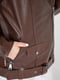 Шкіряна куртка косуха темно-коричнева | 6777824 | фото 3