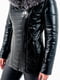 Утеплена чорна шкіряна куртка жилет | 6777838 | фото 5
