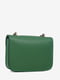 Шкіряна сумка крос-боді зеленого кольору | 6777860 | фото 3