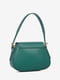 Шкіряна сумка крос-боді зеленого кольору | 6777865 | фото 3
