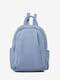 Шкіряний рюкзак блакитного кольору | 6777923 | фото 2