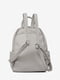 Шкіряний рюкзак світло-сірого кольору | 6777924 | фото 3