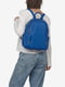 Синий кожаный рюкзак | 6777925 | фото 5