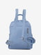 Блакитний шкіряний рюкзак | 6777928 | фото 3