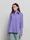 Фіолетова сорочка з високим відкладним коміром | 6777945 | фото 2