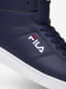 Високі кросівки синього кольору з вишитим логотипом бренду | 6729648 | фото 15