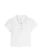 Белая укороченная футболка-поло | 6775592 | фото 3