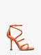Оранжевые босоножки на высоком каблуке | 6775722 | фото 2
